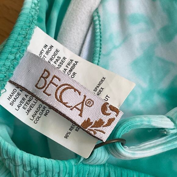 BECCA Crystal Sarah Rib Underwire Bra Swim Top Jasper Size Large - Picture 3 of 6